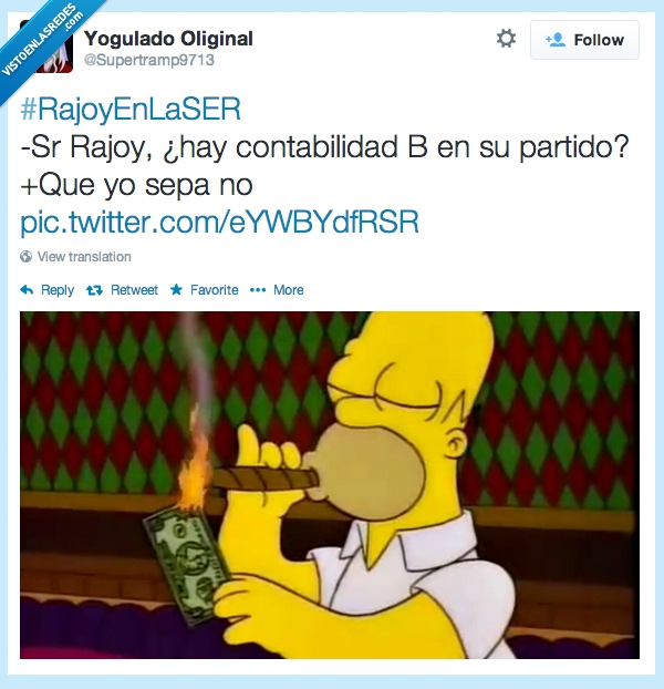 entrevista,pagos en B,sobres,los simpson,sobresueldos,rajoy