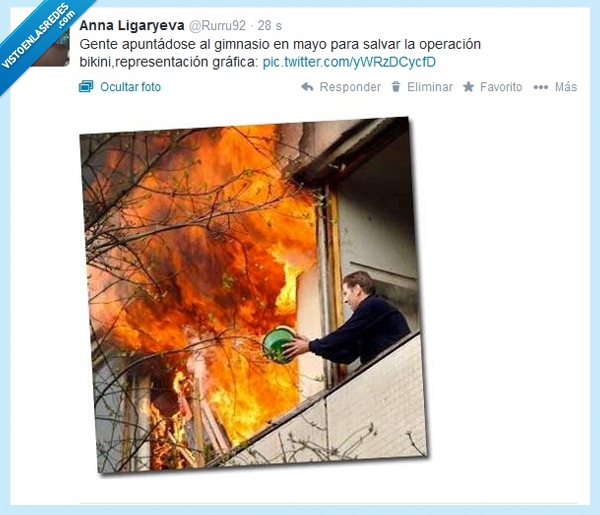 gente,apuntar,gimnasio,operacion,verano,fuego,quemar,apagar,cubo,tarde