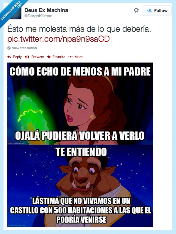 lastima,ver,volver,padre,invitar,castillo,error,bestia,bella,disney