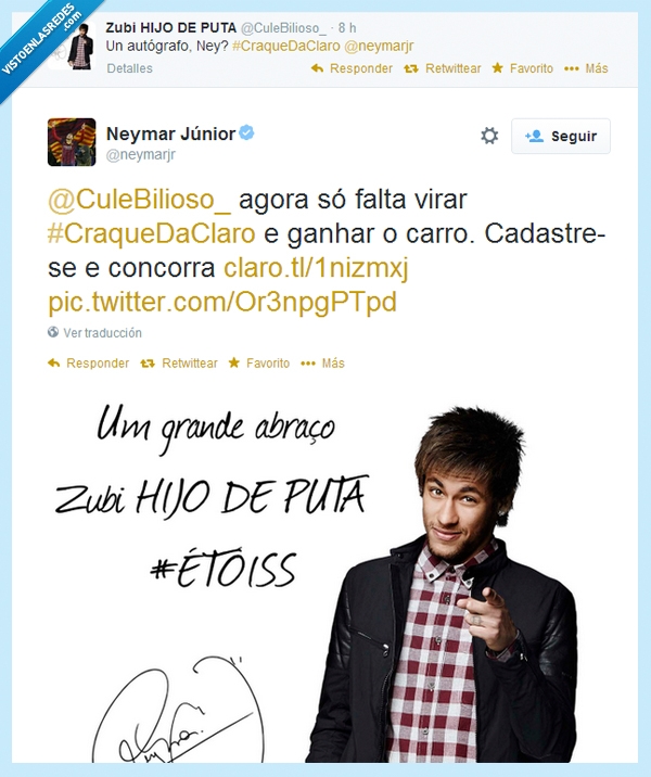 zubi,hijo de fruta,trolleo,plantilla,copiar,abrazo,autografo,neymar