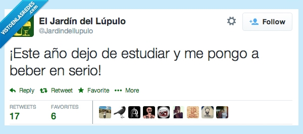 cerveza,beber,twitter,estudiar,serio,examenes