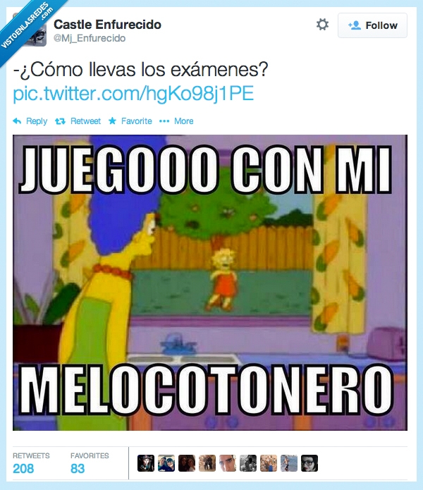 lisa,melocotonero,juego,exámenes,estudiar,simpsons,juego con mi melocotonero