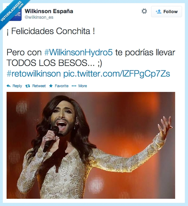 conchita wurst,austria,eurovision,barba,wilkinson,afeitar,besos