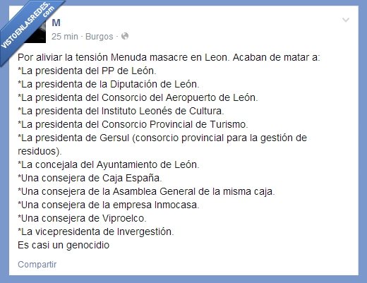 muerte,pp,asesinato,cargos,genocidio,locos,pluriempleo,isabel carrasco