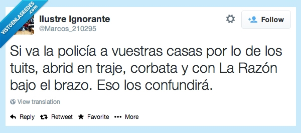 confundir,pp,debajo del brazo,la razon,traje,tweet,policía,twitter,gobierno