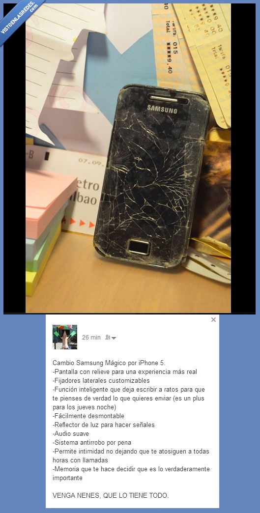 rota,pantalla,iPhone,chatarra,destrozado,ace,galaxy,samsung,movil