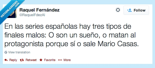 final,malo,pésimo,series españolas,Los Serrano entre otras,Mario Casas
