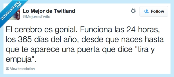 cerebro,tira y empuja,humor,funcionar,funciona,hora,dia,año