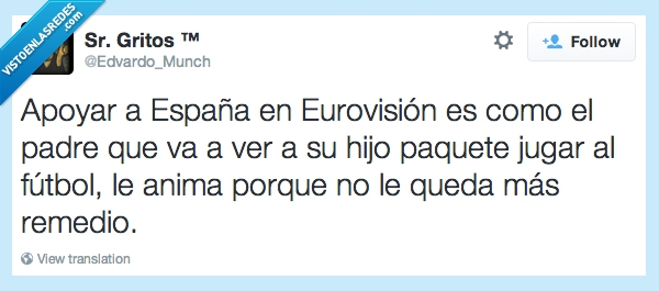 futbol,malo,paquete,partido,hijo,españa,apoyar,eurovision