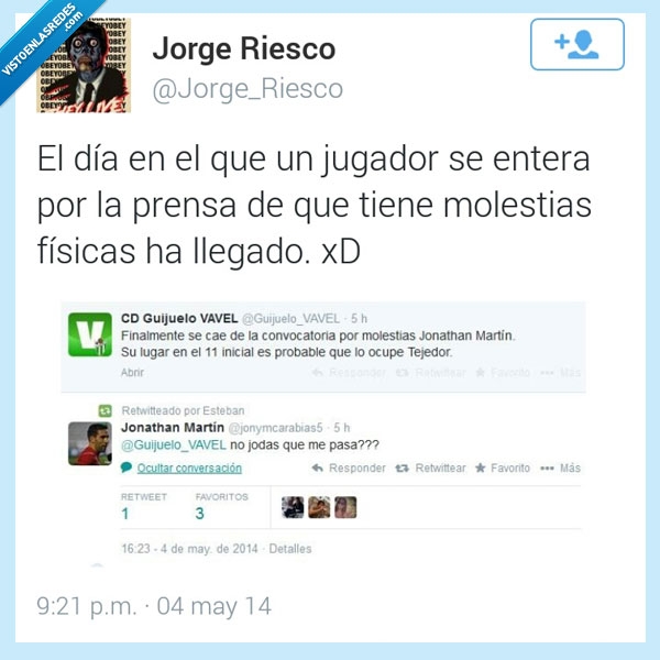 jugador,entera,prensa,lesion,caido,pasado,inventar