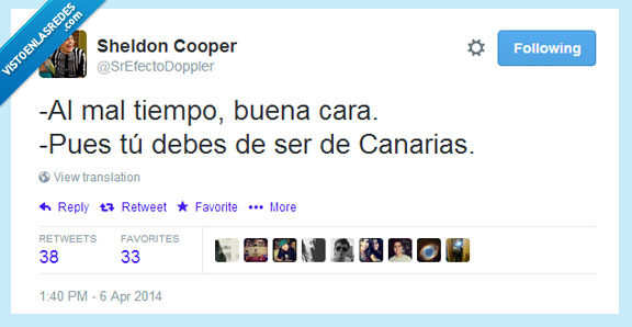 guapo,guapa,fea,feo,canarias,cara,buena,tiempo,mal