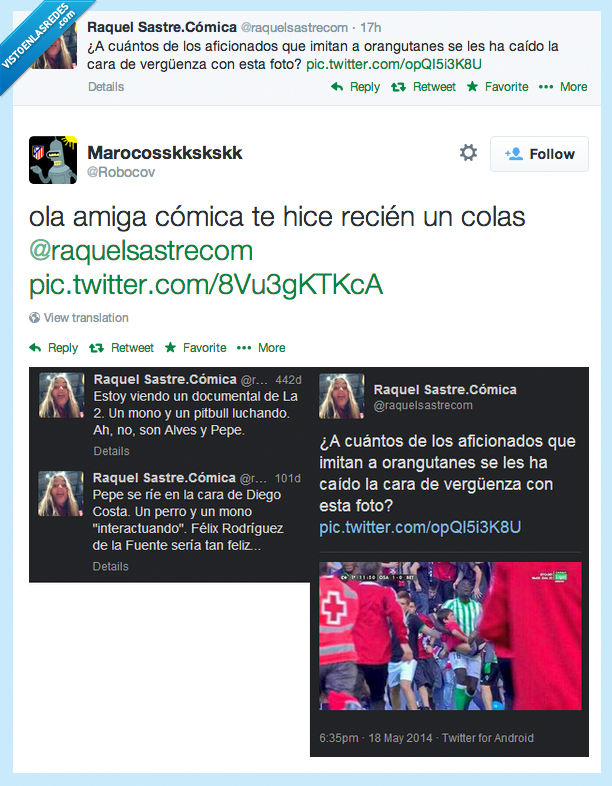 raquel sastre,betis,osasuna,santa,orangutan,racista,insultar