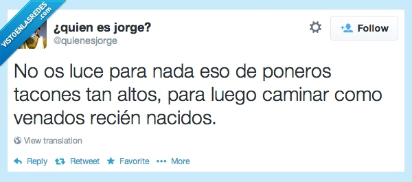 torpe,chica,nacido,recien,venado,caminar,altos,tacones,poner,nada,luce
