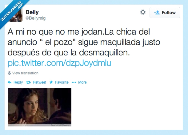 desmaquillen,mentira,maquillaje,maquillada,desmaquillar,el pozo,chica