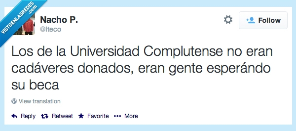muertos,Universidad Complutense,cadáveres,Facultad de Medicina,Becas,Wert