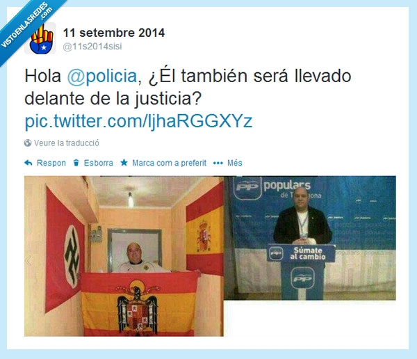 politico,partido popular,casa,bandera,Fascismo,PP,Twitter,derechas