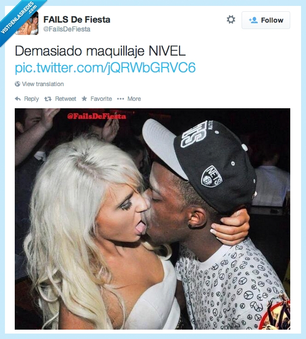 besar,beso,chica,chico,excesivo,maquillaje,blanco,talco,negro