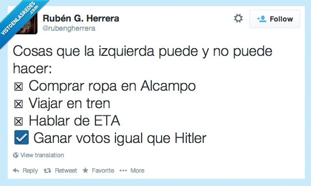 izquierda,podemos,eta,alcampo,comprar,ropa,votos,hitler,derecha