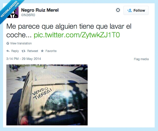 coche,sucio,tierra,lavalo,mugriento,vendo tierra