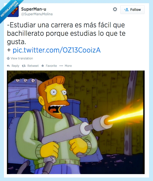 carrera,bachillerato,estudiar,hank scorpio,los simpson,dificultad