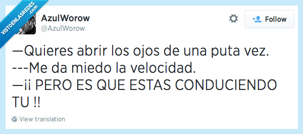 miedo,abrir,ojos,velocidad,conducir,conduciendo