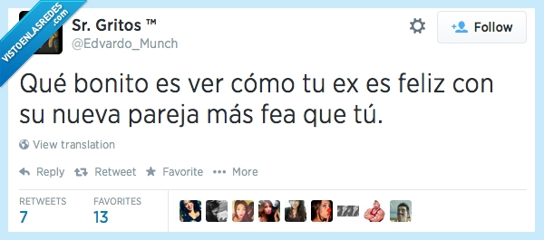 bonito,ver,ex,pareja,feliz,fea,feo,más,tu