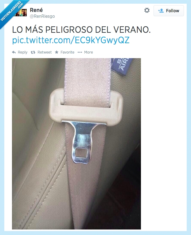 twitter,calor,verano,coche,cinturón,quema,playa