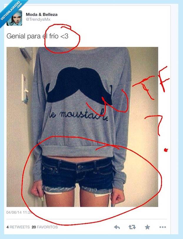 Locas,frío,pantalones,cortos,twitter,sudadera