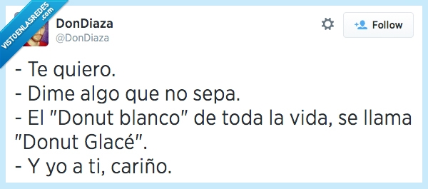 Donut Blanco,yo tampoco lo sabia,Donut,querer,azúcar