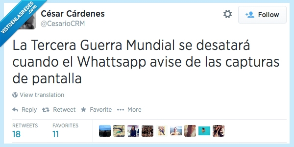 tercera guerra mundial,desatar,whatsapp,avise,avisar,aviso,captura de pantalla