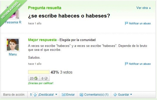 a veces,cateto,ortografía,escrito,yahoo,respuestas