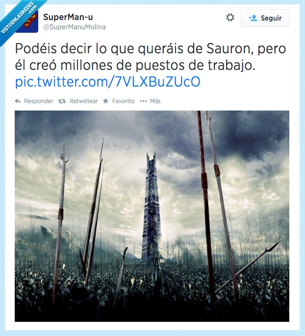 puestos de trabajo,orcos,el señor de los anillos,sauron