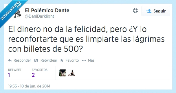 Felicidad,Lágrimas,Quinientos,Billetes,Llorar,Dinero