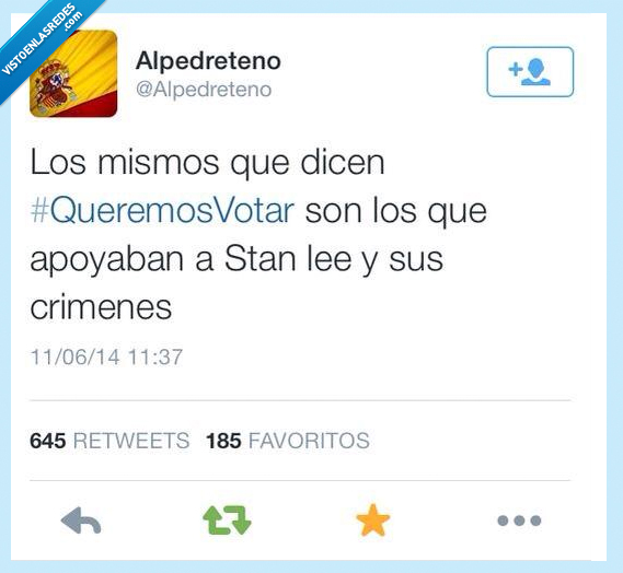 stan lee,stalin,apoyaban,apoyar,queremosvotar,mismos,crimenes