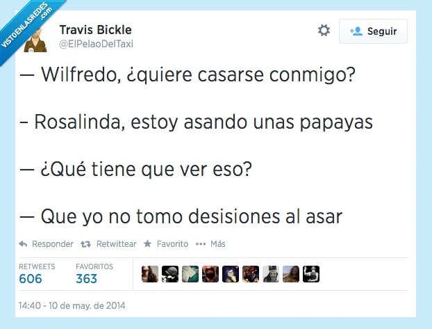 casar,conmigo,rosalinda,papaya,decision,asar,amor,latinoamericano,azar,decisiones,importantes