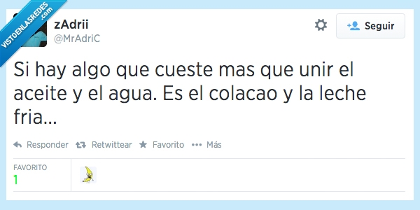 Quimica,Leche Fria,Aceite,Colacao,agua,mezclar