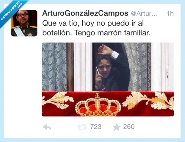 froilan,coronacion,marron,familiar,botellon,liado,quedar,amigos,marronaco