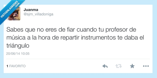 Música,profesor,desconfianza,triángulo,de fiar,inútil