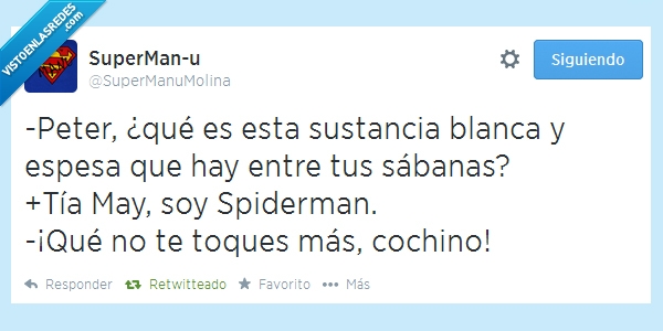 blanca,sustancia,tia,sabanas,Spiderman