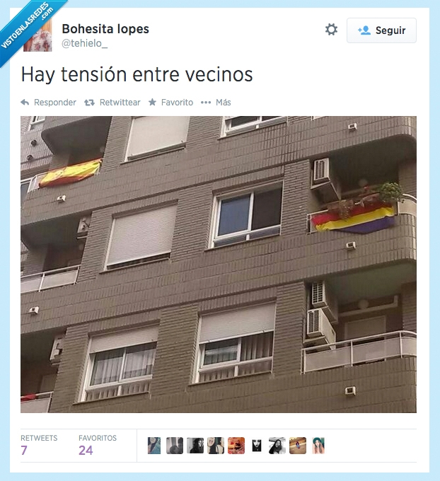 bloque,pisos,bandera,españa,republica,balcon