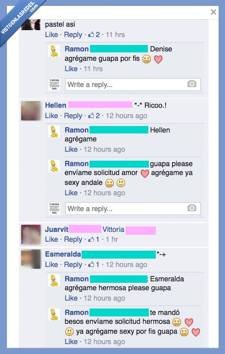 enamorado,loco,acosador,comentar,todas,guapa,nombre,facebook,fb,Desesperado