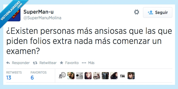 ansia,extra,pedir folios,examen