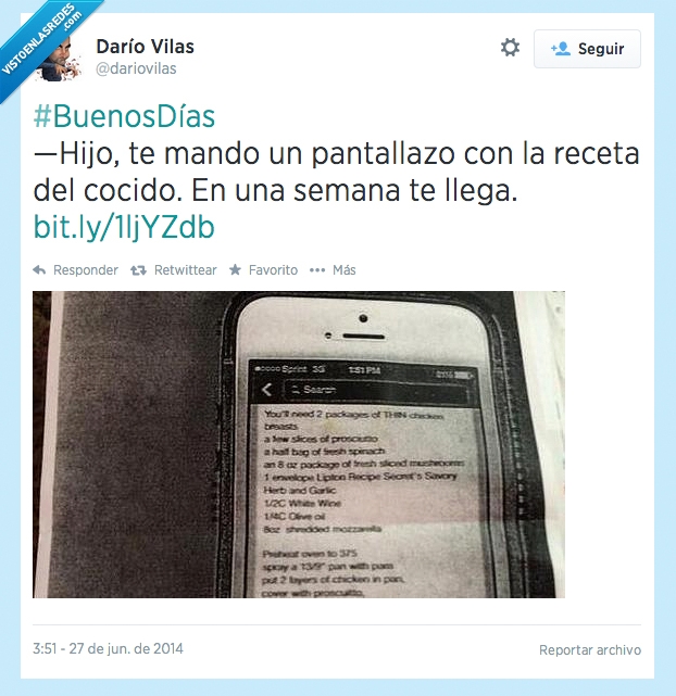 pantallazo,fotocopia,madres,recetas,tecnología,movil