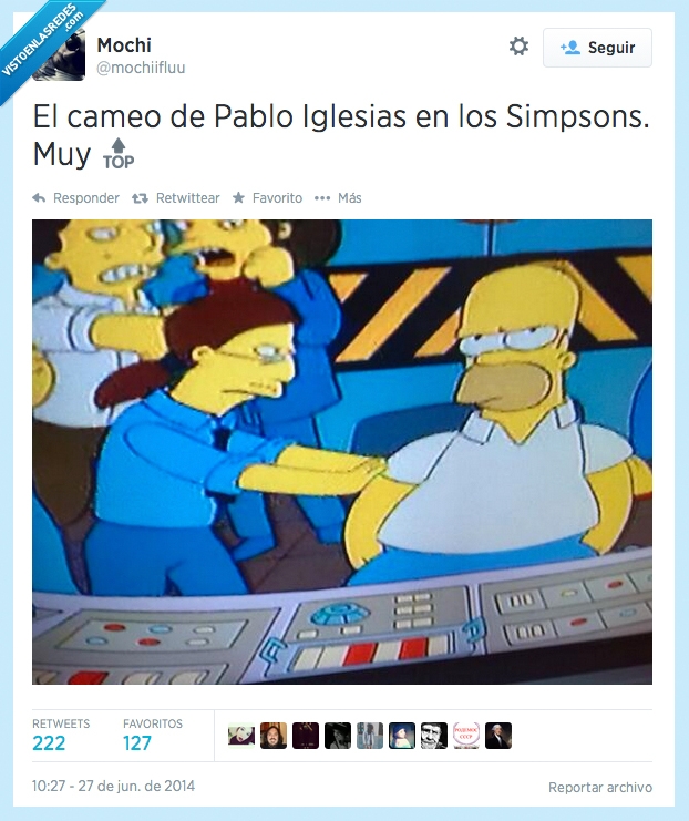 Pablo Iglesias,Los Simpson,cameo,tio,Homer,Podemos