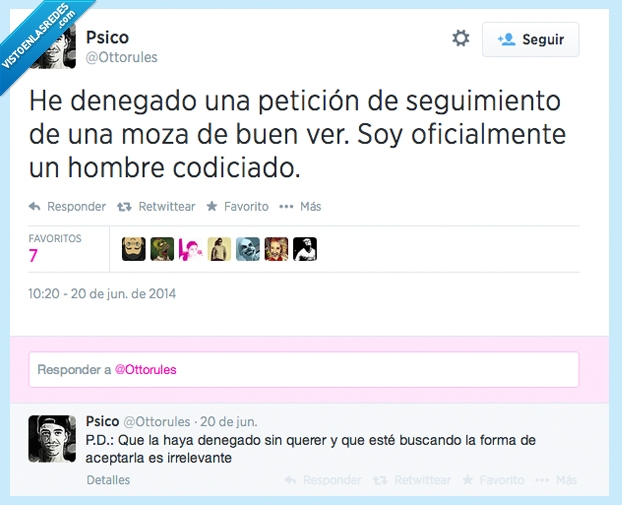 twitter,rechazar,buscar,chica,guapa,moza,buen,ver,oficialmente,hombre,codiciado