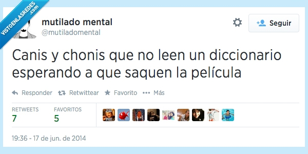 esperar,choni,diccionario,catetos,película,me gusto más el libro,cani,ortografía