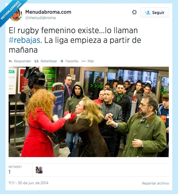 agresion,tuit,mujeres,rugby,rebajas