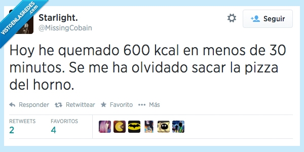kcal,minutos,horno,quemar,600,calorias,kcl,pizza