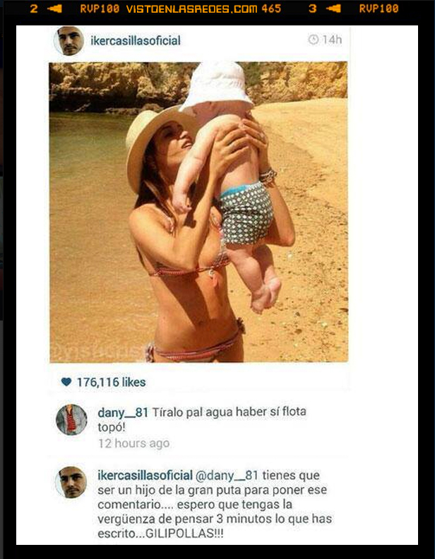 bebe,flotar,hijo,Iker Casillas,instagram,madre,mar,niño,playa,sara carbonero,tirar