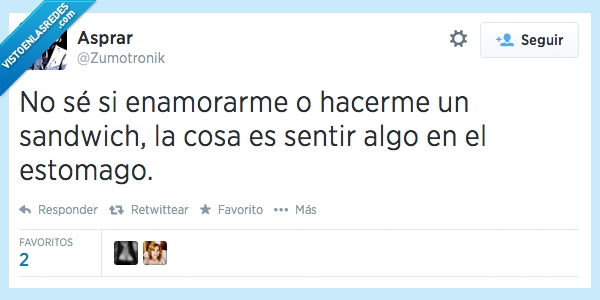 enamorar,sentir,hambre,comer,sandwich,estomago